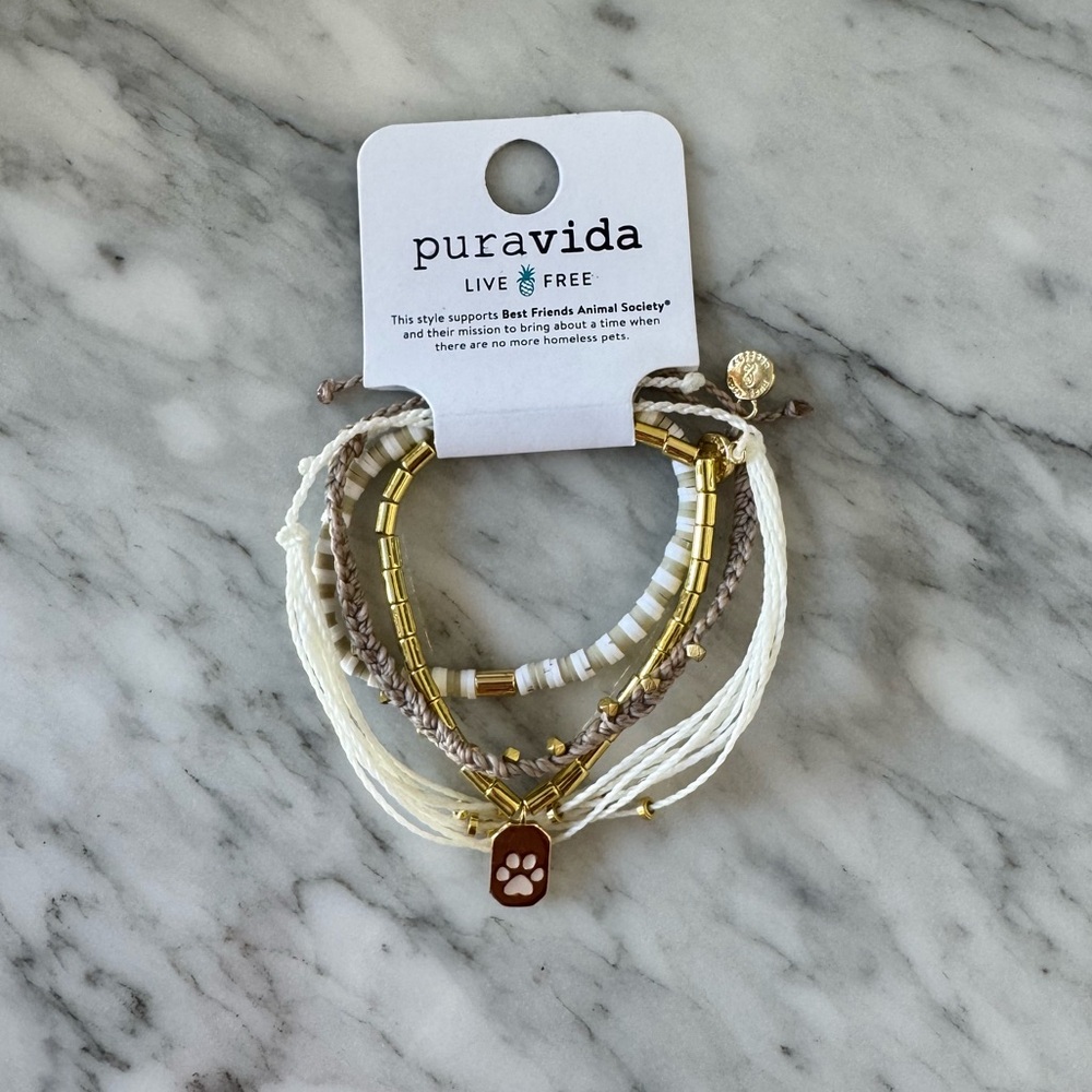New Pura Vida Gold and Cream Bracelet Collection